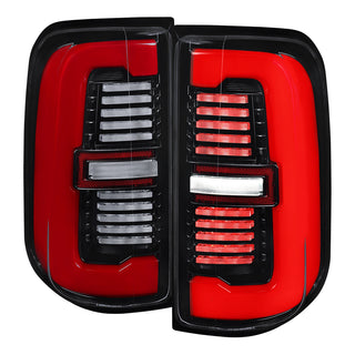 Spec D Sequential LED Strip Tail Light Jet Black: Ram 1500 2019-2024 3.6L/5.7L