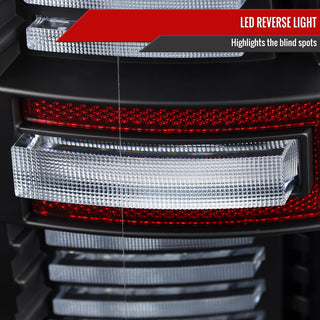 Spec D Sequential LED Tail Light Black Housing: Ram 1500 2019-2024 w/ Clear Lens