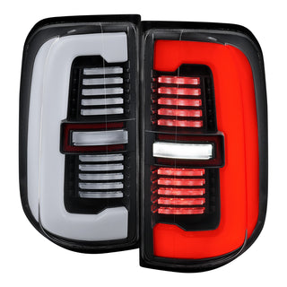 Spec D Sequential LED Tail Light Black Housing: Ram 1500 2019-2024 w/ Clear Lens