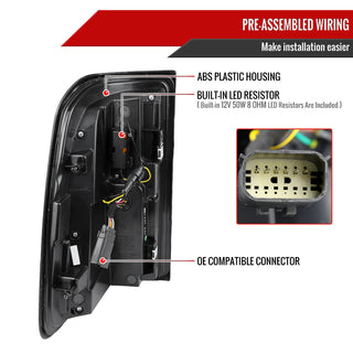 Spec D Sequential Red LED Strip Tail Light: Ram 1500 2019-2024 3.6L/5.7L