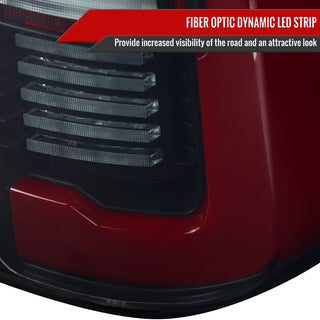 Spec D Sequential LED Strip Tail Light Smoked Lens: Ram 1500 2019-2024 3.6L/5.7L