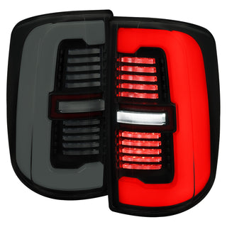 Spec D LED Sequential Signal Tail Lights Glossy Black: Fits Ram 2500/3500 2019-2024 Halogen