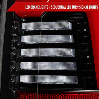 Spec D LED Sequential Signal Tail Lights Jet Black: Fits Ram 2500/3500 2019-2024 Halogen
