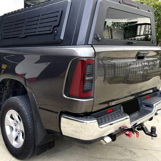 Spec D LED Sequential Signal Tail Lights Jet Black: Fits Ram 2500/3500 2019-2024 Halogen