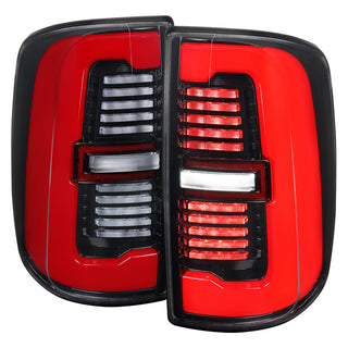 Spec D LED Sequential Signal Tail Lights Jet Black: Fits Ram 2500/3500 2019-2024 Halogen