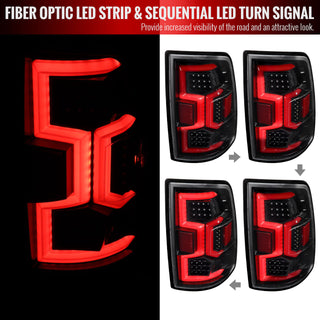 Spec D LED Tail Lights (Jet Black w/ Sequential Turn Signal): Ram 2500 & 3500 2019 - 2024