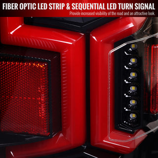 Spec D LED Tail Lights (Jet Black w/ Sequential Turn Signal): Ram 2500 & 3500 2019 - 2024