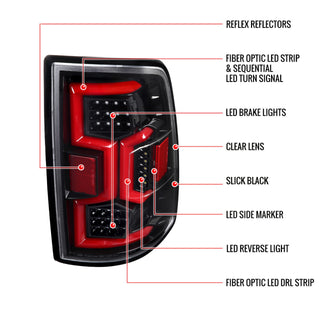 Spec D LED Tail Lights (Jet Black w/ Sequential Turn Signal): Ram 2500 & 3500 2019 - 2024