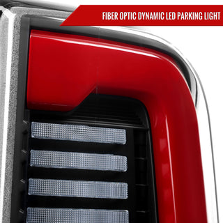 Spec D Red LED Bar Sequential Signal Tail Lights: Fits Ram 2500/3500 2019-2024 Halogen