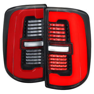 Spec D Red LED Bar Sequential Signal Tail Lights: Fits Ram 2500/3500 2019-2024 Halogen