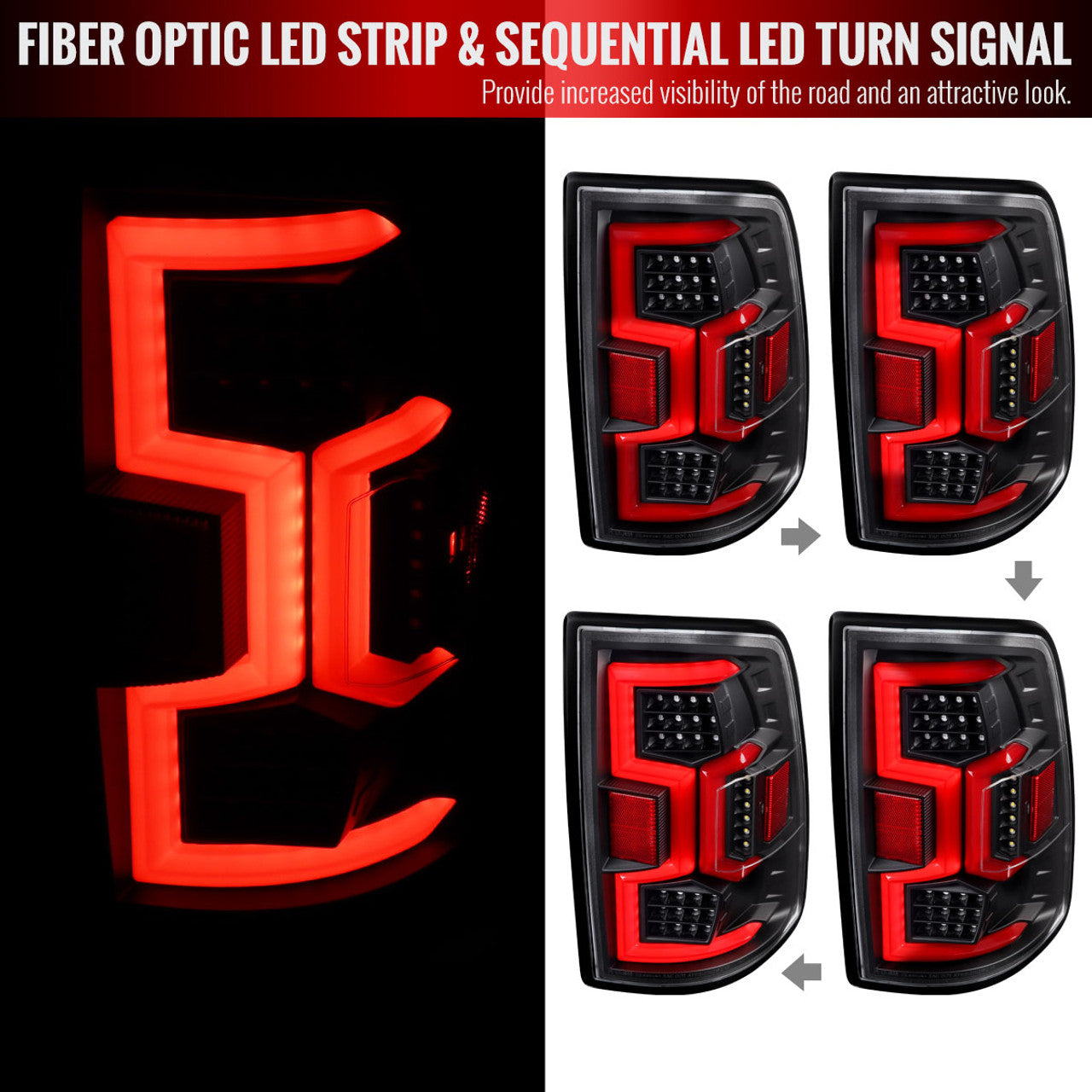 Spec D LED Tail Lights (Black w/ Sequential Turn Signal): Ram 2500 & 3500 2019 - 2024