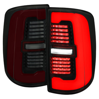 Spec D LED Sequential Signal Tail Lights Black Housing Smoked Lens: Ram 2500/3500 2019-2024
