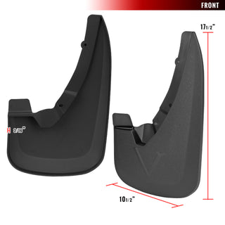 Spec D Mud Flaps (Black, 4pc): Dodge Ram (w/ OUT Factory Flares) 2009 - 2018