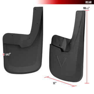 Spec D Mud Flaps (Black, 4pc): Dodge Ram (w/ Factory Flares) 2009 - 2018