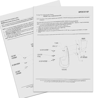 Spec D Mud Flaps (Black, 4pc): Dodge Ram (w/ Factory Flares) 2009 - 2018