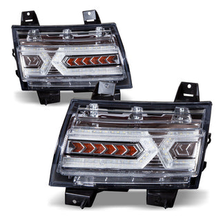 Winjet Sequential Turn Fender Flares Chrome/Clear: Jeep Wrangler JL / Gladiator JT 2018-2024