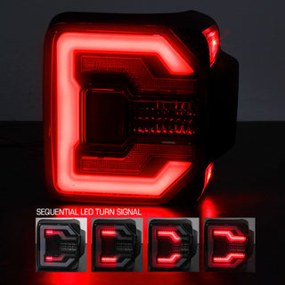 Winjet LED Sequential Taillights: Jeep Wrangler JL 2018-2024 2.0L/3.6L