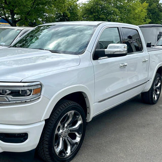 Spec D Driver Mirror w/ Turn Signal Light & Puddle Light (Manual-Fold, Chrome): Ram 1500 2019 - 2024