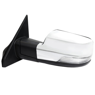 Spec D Driver Mirror w/ Turn Signal Light & Puddle Light (Manual-Fold, Chrome): Ram 1500 2019 - 2024
