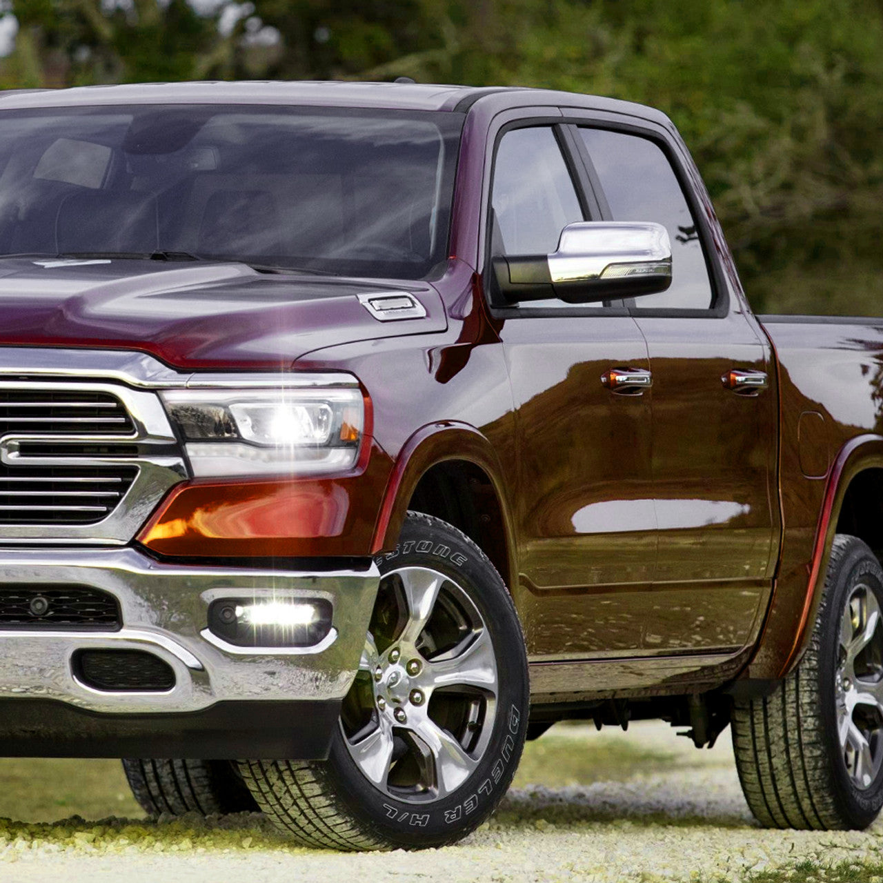 Spec D Driver Mirror w/ Turn Signal Light & Puddle Light (Auto-Fold, Chrome): Ram 1500 2019 - 2024