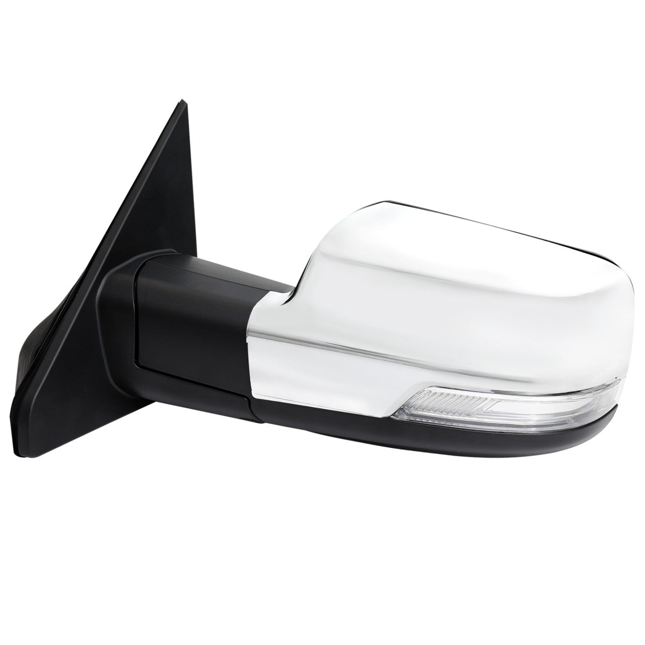 Spec D Driver Mirror w/ Turn Signal Light & Puddle Light (Auto-Fold, Chrome): Ram 1500 2019 - 2024