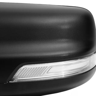Spec D Driver Mirror w/ Turn Signal Light & Puddle Light (Manual-Fold, Black): Ram 1500 2019 - 2024