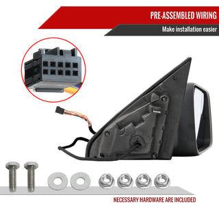 Spec D Passenger Mirror w/ Turn Signal Light & Puddle Light (Manual-Fold, Black): Ram 1500 2019 - 2024