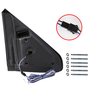 Spec D Mirrors SET w/ Turn Signal Light & Puddle Light (Manual-Fold, Black): Dodge Ram 2002 - 2009