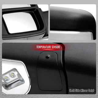 Spec D Black Power Heated Towering Mirror w/ Sequential Signal: Fits Dodge Ram 1500/2500/3500 2009-2018