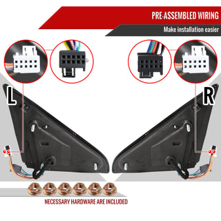 Spec D Mirrors SET w/ Turn Signal Light & Puddle Light (Auto-Fold, Chrome): Ram 2013 - 2018
