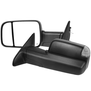 Spec D Mirrors SET w/ Turn Signal Light & Puddle Light (Auto-Fold, Black): Ram 2013 - 2018
