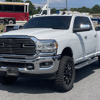 Spec D Driver Mirror w/ Turn Signal Light & Puddle Light (Auto-Fold, Chrome): Ram 2500 & 3500 2019 - 2024