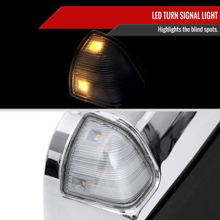 Spec D Passenger Mirror w/ Turn Signal Light & Puddle Light (Auto-Fold, Chrome): Ram 2500 & 3500 2019 - 2024