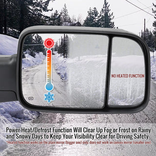 Spec D Passenger Mirror w/ Turn Signal Light & Puddle Light (Manual-Fold, Black): Ram 2500 & 3500 2019 - 2024