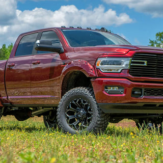 Spec D Passenger Mirror w/ Turn Signal Light & Puddle Light (Manual-Fold, Black): Ram 2500 & 3500 2019 - 2024