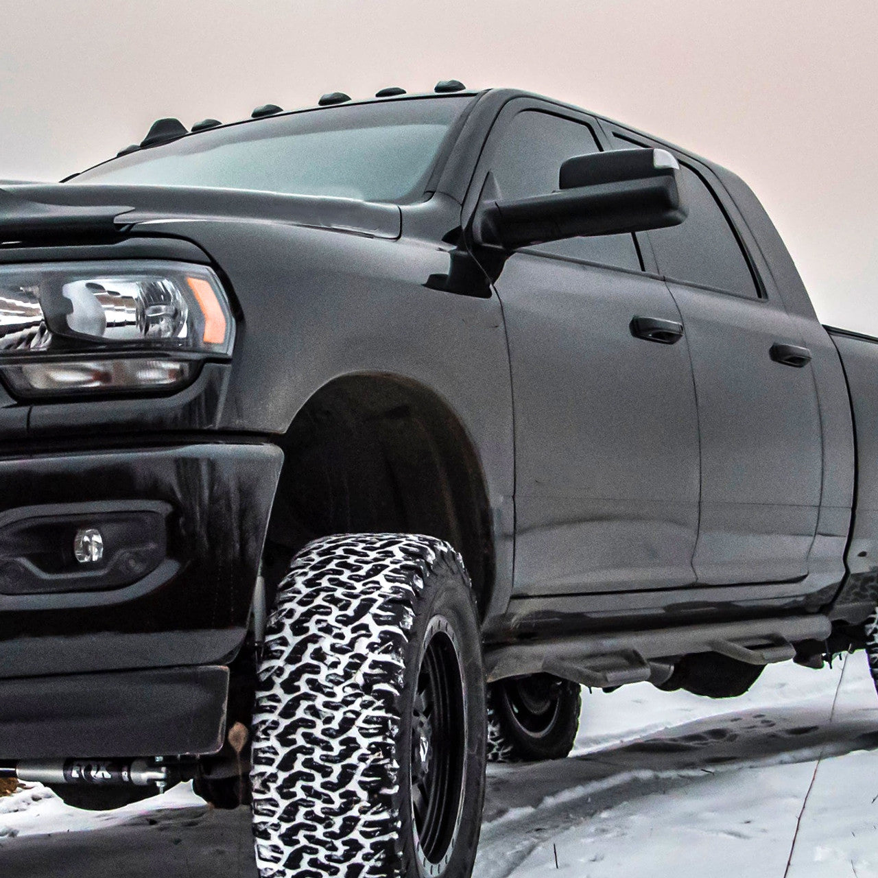 Spec D Driver Mirror w/ Turn Signal Light & Puddle Light (Auto-Fold, Black): Ram 2500 & 3500 2019 - 2024