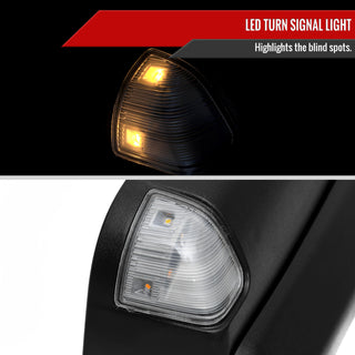 Spec D Passenger Mirror w/ Turn Signal Light & Puddle Light (Auto-Fold, Black):  Ram 2500 & 3500 2019 - 2024