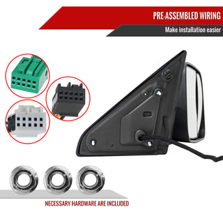 Spec D Passenger Mirror w/ Turn Signal Light & Puddle Light (Auto-Fold, Black):  Ram 2500 & 3500 2019 - 2024