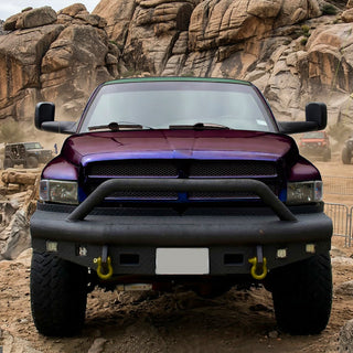 Spec D Black Power Adjustable Manual Fold & Extendable Towing Mirrors: Fits Dodge Ram 1994-1997 1500/2500/3500 3.9L/5.2L V8