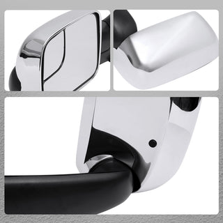 Spec D Chrome Manual Adjustable Extendable Towing Mirrors: Fits Dodge Ram 1994-2002 1500/2500/3500 4.7L/5.7L