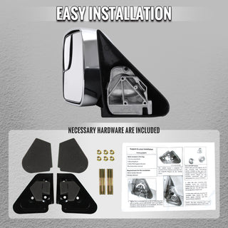 Spec D Chrome Manual Adjustable Extendable Towing Mirrors: Fits Dodge Ram 1994-2002 1500/2500/3500 4.7L/5.7L
