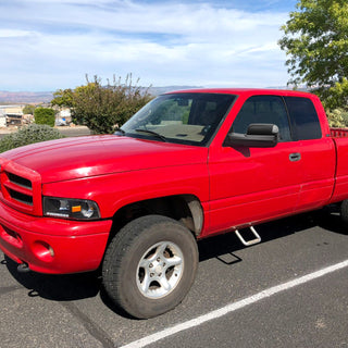 Spec D Left & Right Mirrors Set (Manual-Fold, Black): Dodge Ram 1998 - 2002