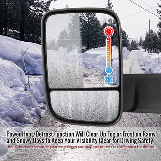 Spec D Left & Right Mirrors Set (Manual-Fold, Black): Dodge Ram 1998 - 2002