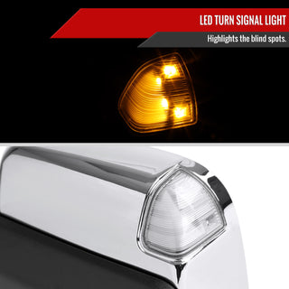 Spec D Left & Right Mirrors Set (Manual-Fold, Chrome): Dodge Ram 1998 - 2002