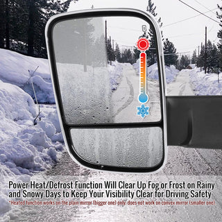 Spec D Left & Right Mirrors Set (Manual-Fold, Chrome): Dodge Ram 1998 - 2002