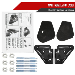 Spec D Left & Right Mirrors Set (Manual-Fold, Black): Dodge Ram 1998 - 2002