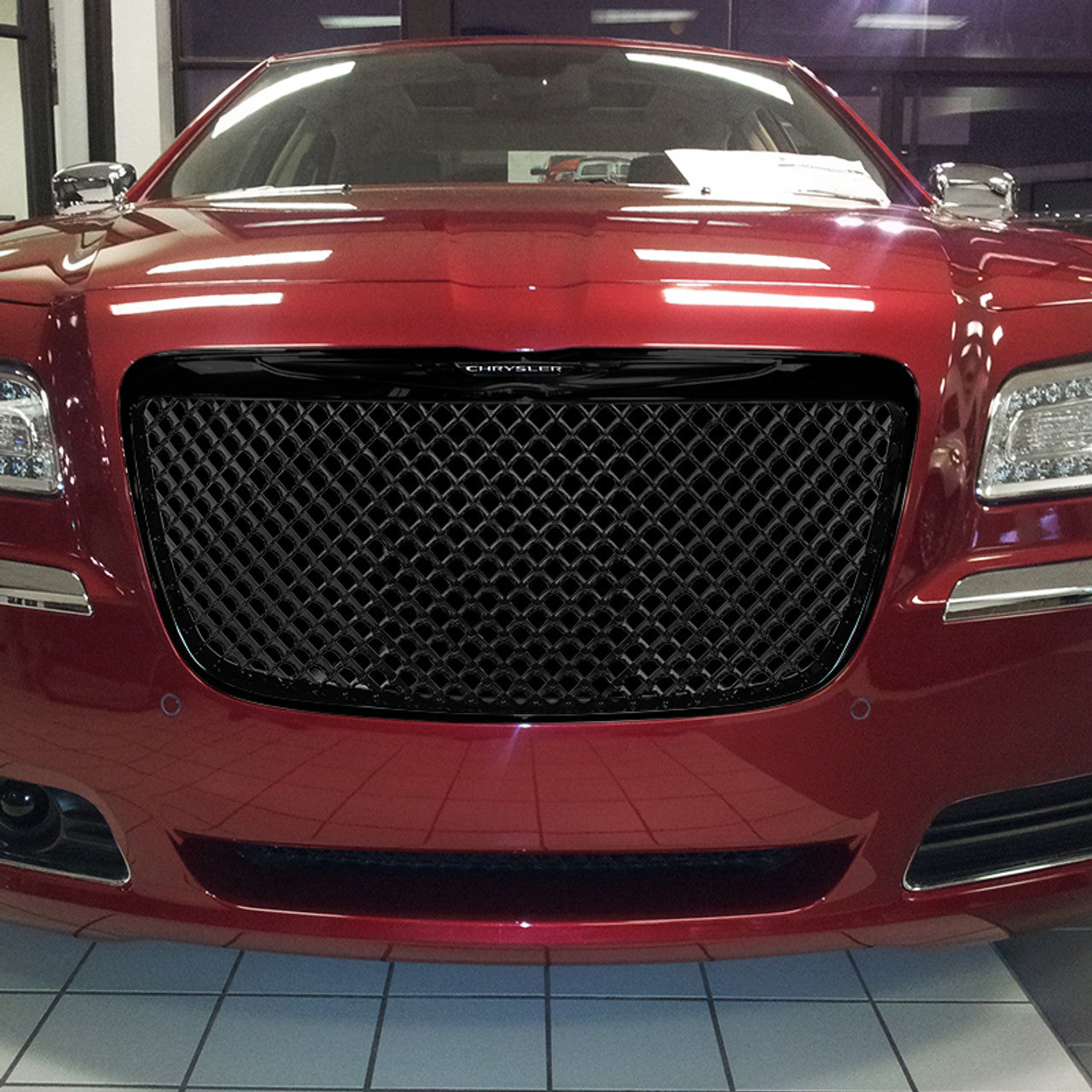 Spec D Mesh Grille (Glossy Black): Chrysler 300 2011 - 2014