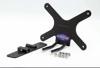 Sto N Sho Quick Release Front License Plate Bracket: Jeep Wrangler JL (Except Sport, Sport S, Sport Altitude) 2023 - 2025 / Jeep Gladiator  2023 - 2025 / Jeep Wrangler 4xe (With Plastic Bumper) 2021-2024