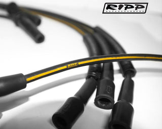 RIPP Performance Spark Plug Wires: Fits Most Jeep Wrangler Models (2007-2018) - Black/Orange