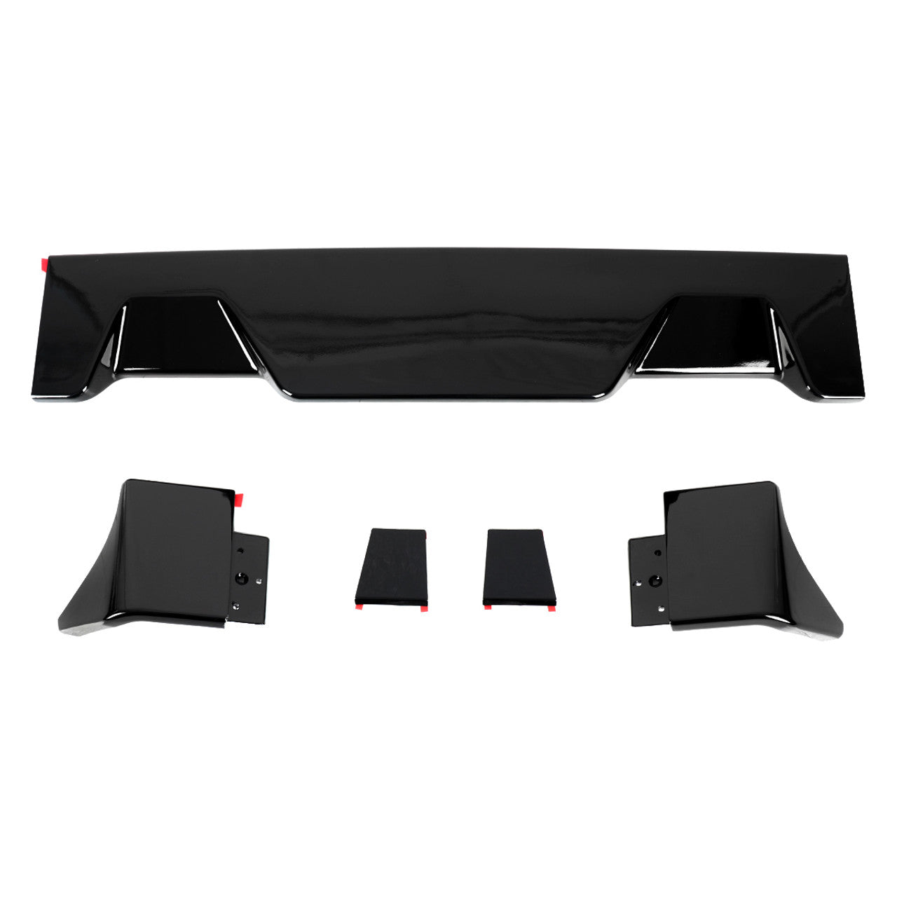 Spec D Rear Cab Spoiler (Glossy Black, 3pc): Ram 1500 2013 - 2018